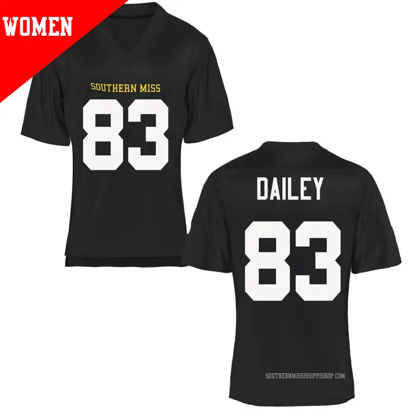 Women's #83 Ethan Dailey Southern Miss Golden Eagles Replica Black Football Jersey Women's #83 Ethan Dailey Southern Miss Golden Eagles Replica Black Football Jersey