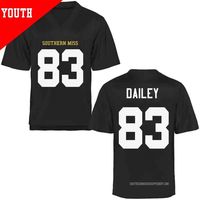 Youth #83 Ethan Dailey Southern Miss Golden Eagles Replica Black Football Jersey Youth #83 Ethan Dailey Southern Miss Golden Eagles Replica Black Football Jersey